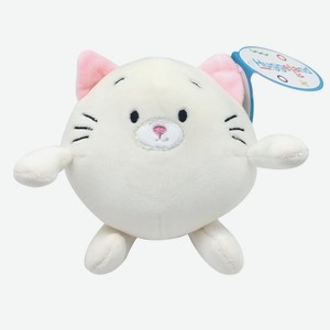 Мягкая игрушка Huggeland «Белый кот» 10 см