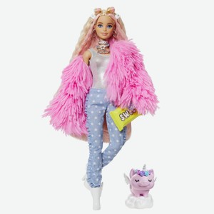 Кукла Barbie «Экстра» в розовой куртке