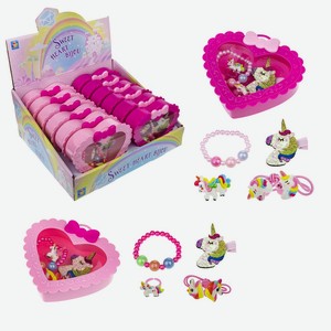 Набор бижутерии для детей 1Toy «Sweet heart Bijou» в шкатулке в ассортименте