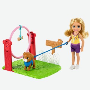 Игровой набор Barbie «Челси с питомцем. Дрессировщик собак»