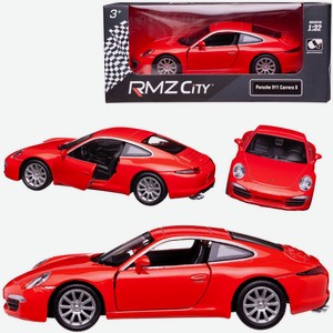 Легковой автомобиль Uni-Fortune «RMZ City Porsche 911 Carrea S» металлический с открывающимися дверьми 1:32, красный