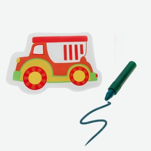 Игрушка для ванны «Машинка» с пищалкой и водным карандашом