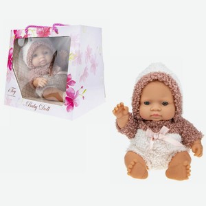 Игрушка-пупс 1Toy «Baby Doll» 20 см в теплом коричневом комбинезоне