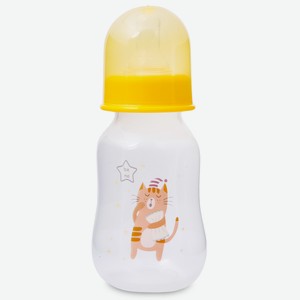 Бутылочка Be2Me с силиконовой соской с рождения 125 мл желтая