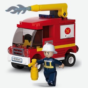 Конструктор Junfa «Полиция. Пожарная машина с водометом» 75 деталей