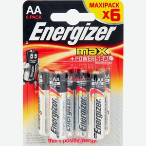 Батарейки Energizer Max Батарейки алкалиновые АА 6шт