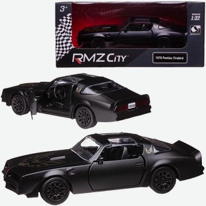 Легковой автомобиль Uni-Fortune «RMZ City Pontiac Firebird» металлический с открывающимися дверьми 1:32, черный