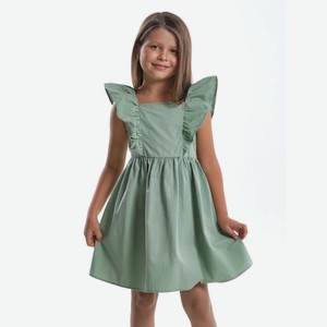 Платье для девочки Mini Maxi, серо-зеленое (116)