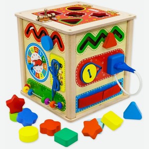 Развивающая игрушка Alatoys Универсальный куб, разноцветный