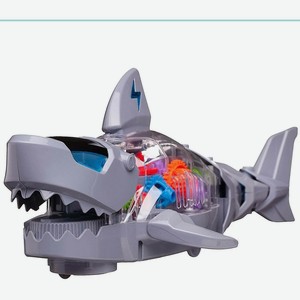 Интерактивная игрушка Junfa Робот-Акула электромеханическая, серая