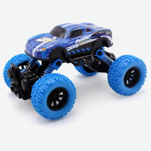 Машинка инерционная Funky Toys с большими синими колесами, синяя