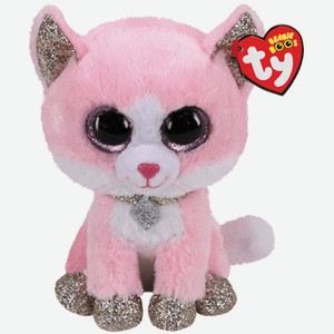 Мягкая игрушка TY «Амая кошка» 25 см, розовая