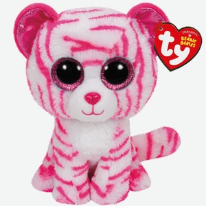 Мягкая игрушка TY «Азия тигр» 25 см, бело-розовый