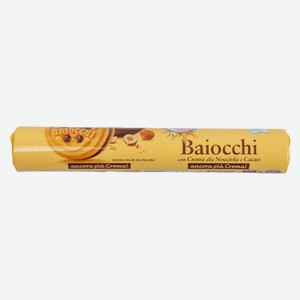 Печенье сахарное Mulino Bianco Baiocchi tubo с какао-ореховым кремом 260г