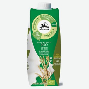 Напиток соевый Alce Nero итальянский рис БИО, 500 мл