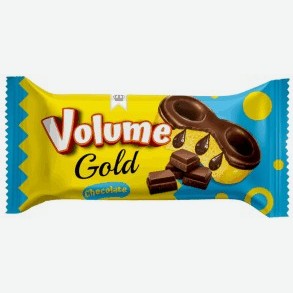 Кекс  Вольюм Голд  в какао глазури с шок. соусом 45г