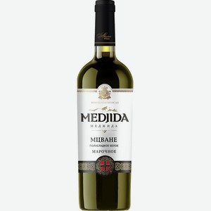 Вино MEDJIDA Мцване сортовое марочное бел. п/сл., Южная Осетия, 0.75 L