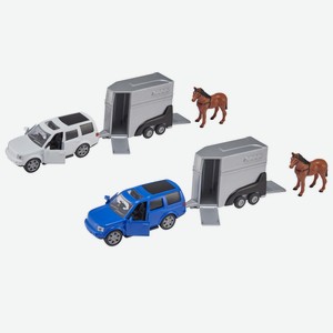 Игровой набор HTI Teamsterz «Внедорожник» с прицепом для лошади и лошадью