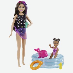 Игровой набор Barbie Няня Skipper с бассейном