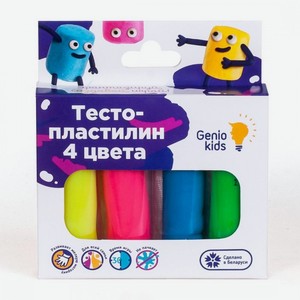 Набор для лепки Genio Kids-Art «Тесто-пластилин» 4 цвета