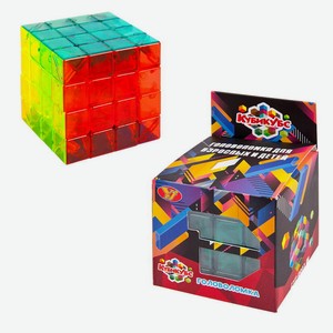 Головоломка Junfa «Кубикубс» Куб 4х4, прозрачный