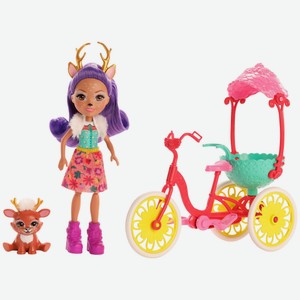 Кукла Enchantimals «Велосипедисты с питомцем и транспортным средством»