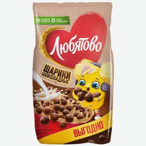 Готовый завтрак шарики Любятово Шоколадные, 500 г