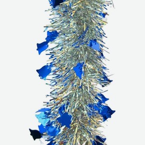 Гирлянда мишура Morozco М0611 Зимняя Мелодия-1 цвет: синий серебро, 200 м