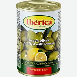 Оливки Иберика, С Лимоном, 300 Г
