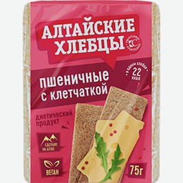Хлебцы Алтайские, Гречневые, Пшеничные, 75 Г