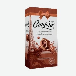 Конфеты  Бонжур Конти , со вкусом шоколада, со вкусом сливок, 80 г