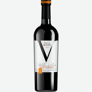 Вино VILLA KRIM Саперави красное сухое, 0.75л, Россия, 0.75 L