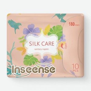 INSEENSE Прокладки женские гигиенические ежедневные с крылышками Silk Care 10