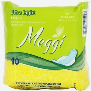 MEGGI Гигиенические прокладки на критические дни MEGGI Ultra Light 10