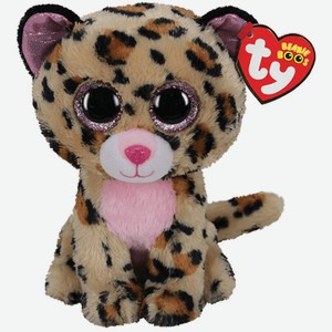 Мягкая игрушка TY «Лэйси леопард» 25 см, коричнево-розовый