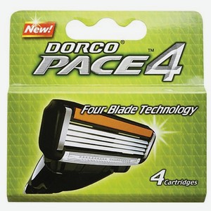 Кассеты для бритья Dorco Pace 4 мужские 4 лезвия 4 шт