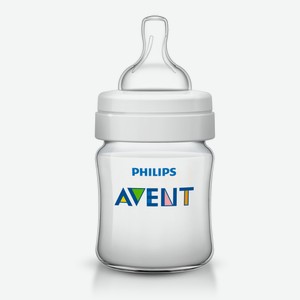 Бутылочка для кормления Philips AVENT «Classic+» с силиконовой соской 0+, 125 мл.