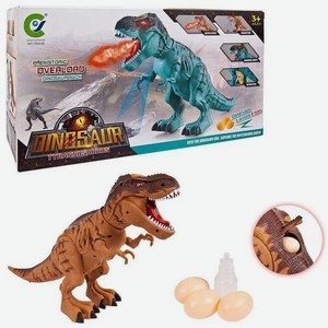 Игрушка интерактивная Junfa Динозавр со световыми и звуковыми эффектами проектор в комплекте 3 яйца два вида