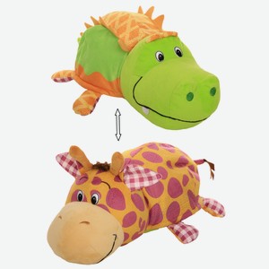 Мягкая игрушка 1Toy «Вывернушка Ням-Ням. Крокодильчик-Жираф»