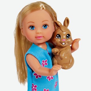 Кукла Simba «Еви на самокате с кроликом» 12 см