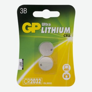Батарейки GP Lithium CR2032 литиевая, 2 шт.
