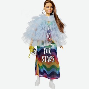 Кукла Barbie «Экстра» в радужном платье