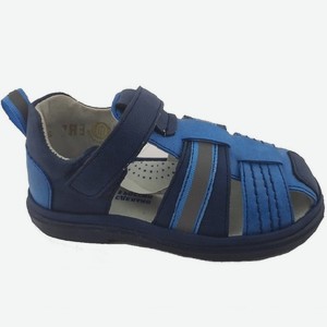 Туфли для мальчика Bumi летние, голубые с синим (26)