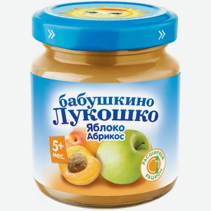 Пюре Бабушкино Лукошко Яблоко-абрикос с 5 мес. 100 г