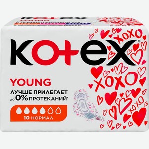 Прокладки KOTEX Янг сетч нормал, Россия, 10 шт