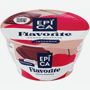 Десерт творожный Epica Flavorite вишня шоколад 8.1%, 130 г