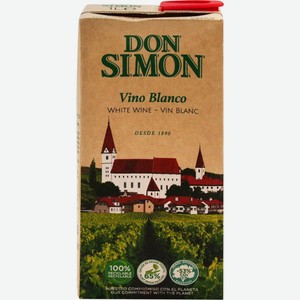 Вино DON SIMON бел. сух., Испания, 1 L
