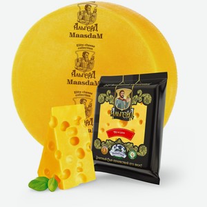 Сыр полутвердый Альгерд Маасдам 45%, 300 г