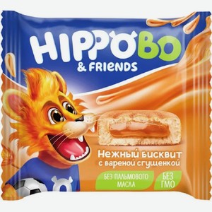 Пирожное Hippo Bo & friends с вареной сгущенкой, 32 г
