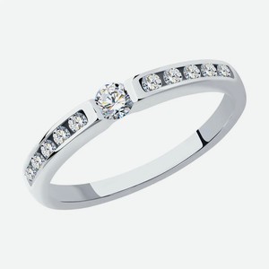 Кольцо SOKOLOV Diamonds из белого золота с бриллиантами 1012190-3, размер 16.5